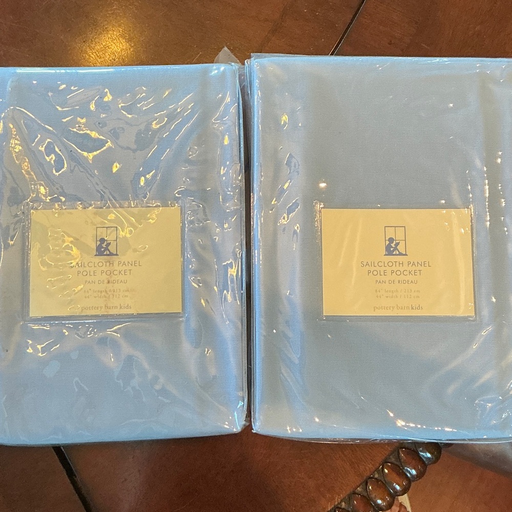Pottery Barn Kids Light Blue Sailcloth Panel Set